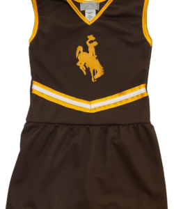 Wyoming Cowboys Girl’s Toddler Cheer Dress – Brown/Gold