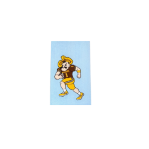 1.7 inch decal of pistol pete playing football